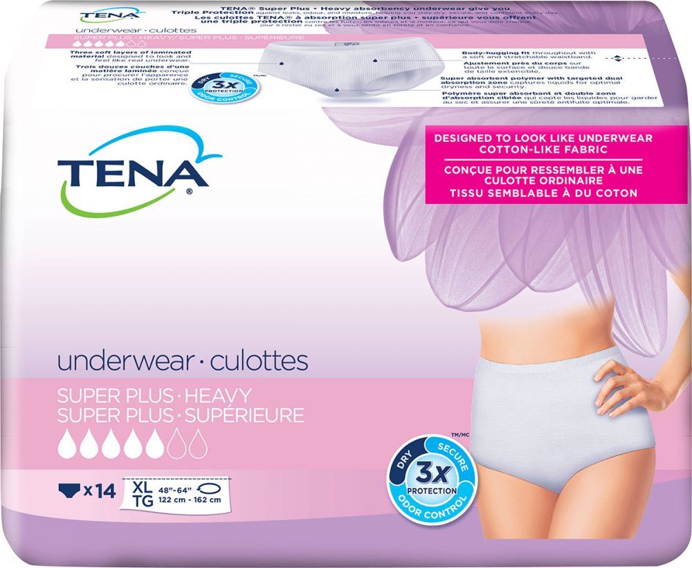 TENA Women Protective Underwear XL, Super Plus Heavy, 14-Count : :  Health & Personal Care